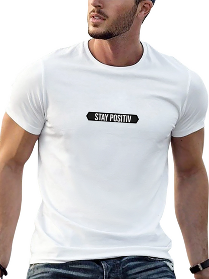 Camiseta Negra Hombre - Stay Positiv