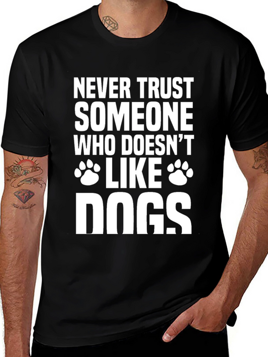 Camiseta Negra: Nunca Confíes en Quien No Ama a los Perros