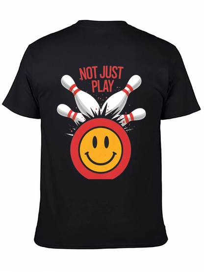Camiseta Negra Bolos Sonriente