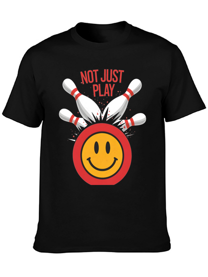 Camiseta Negra Bolos Sonriente