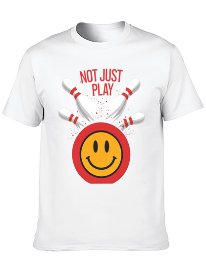 Camiseta Negra Bolos Sonriente