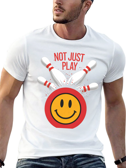 Camiseta Negra Bolos Sonriente