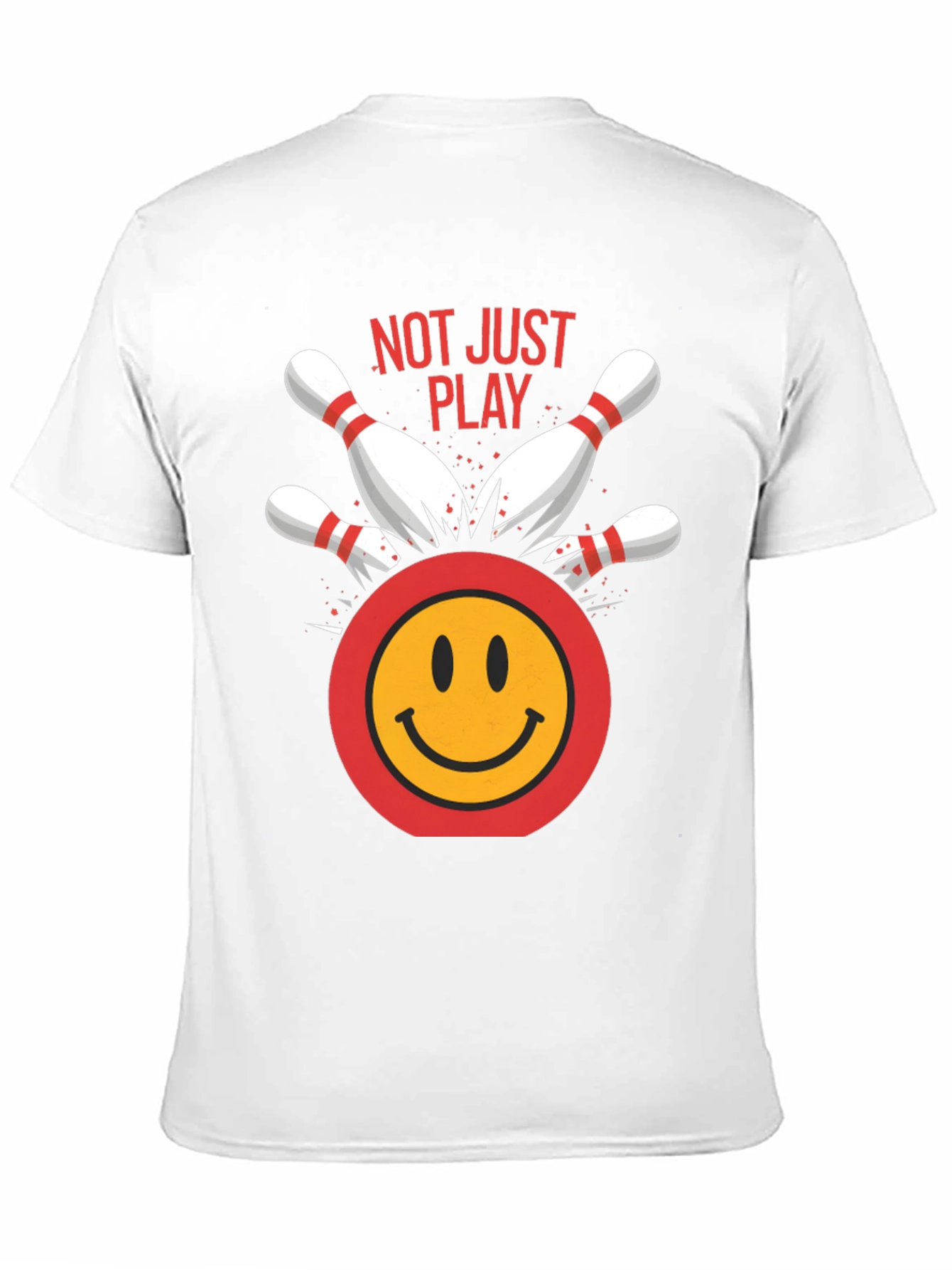 Camiseta Negra Bolos Sonriente