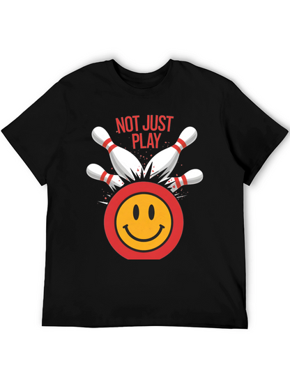 Camiseta Negra Bolos Sonriente