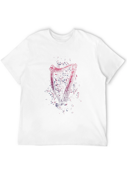 Camiseta Negra con Diseño de Arpa Irlandesa