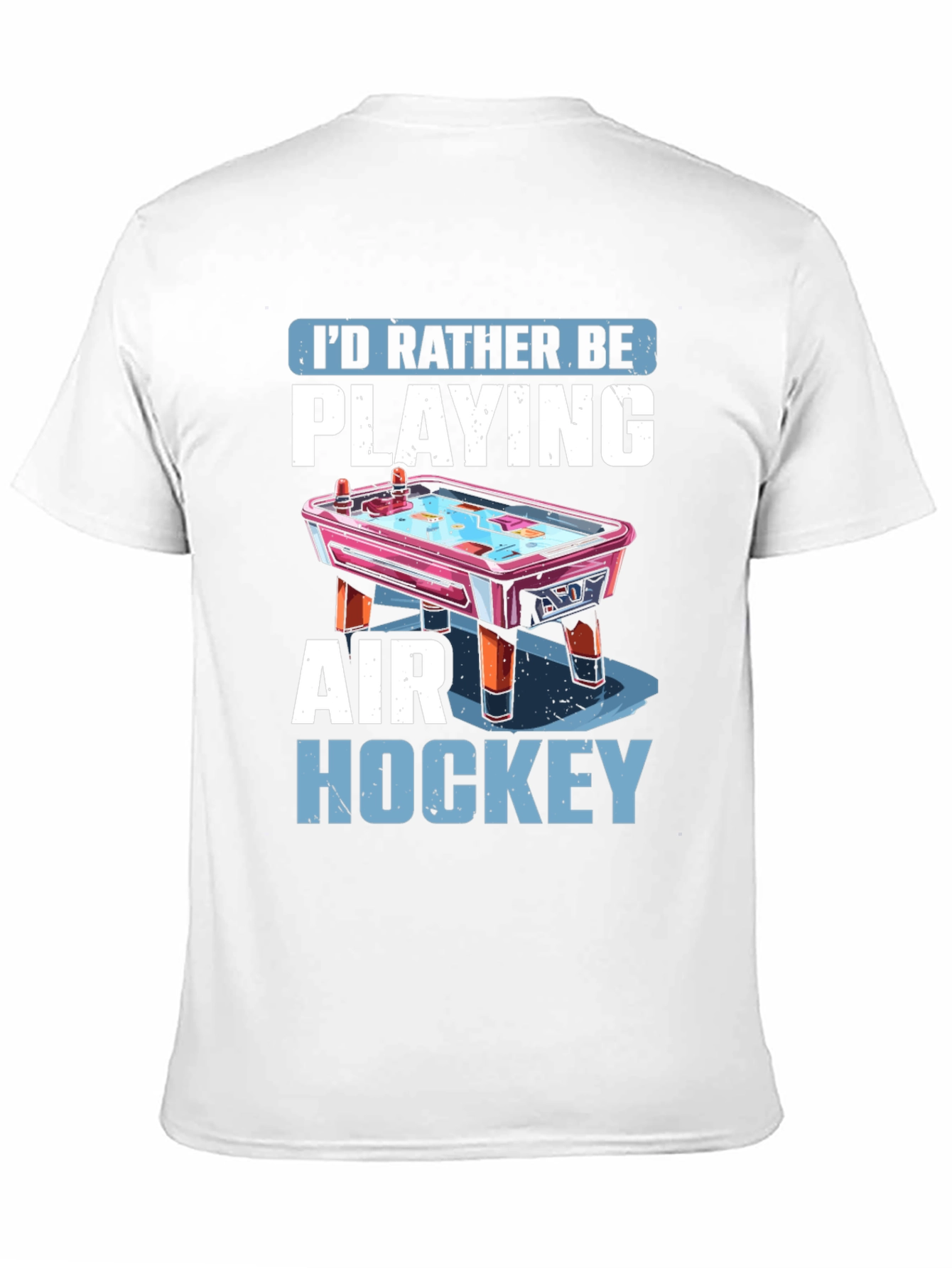 Camiseta Negra Prefiero Jugar Air Hockey