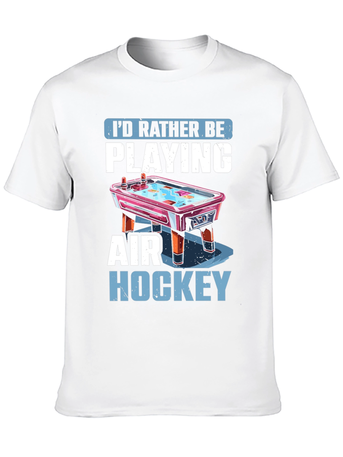 Camiseta Negra Prefiero Jugar Air Hockey