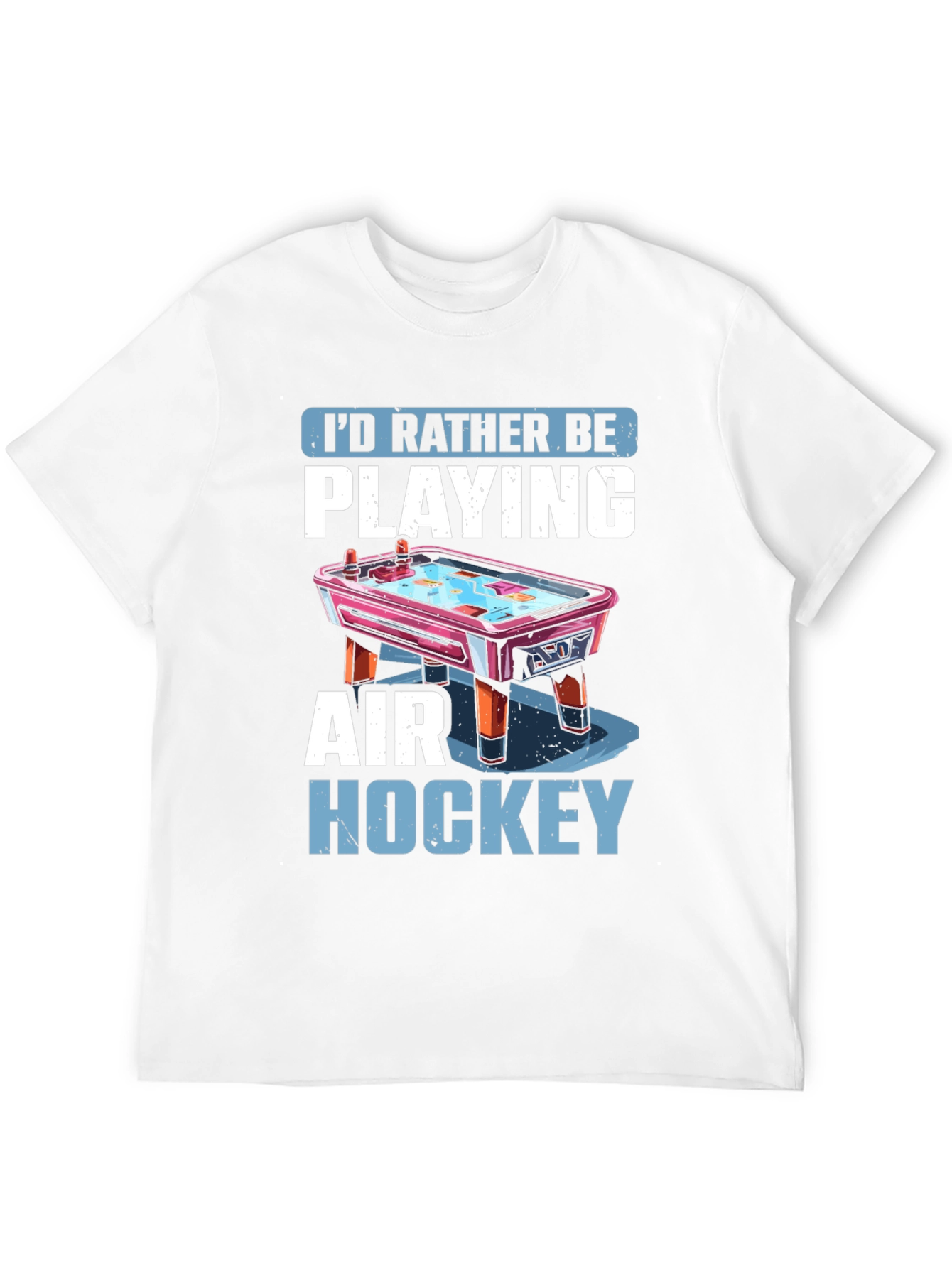 Camiseta Negra Prefiero Jugar Air Hockey