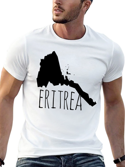 Camiseta Eritrea Mapa Negra Diseño Original