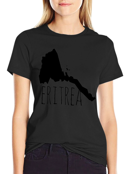 Camiseta Eritrea Mapa Negra Diseño Original