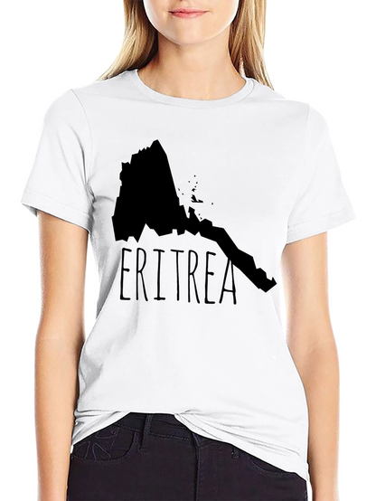 Camiseta Eritrea Mapa Negra Diseño Original