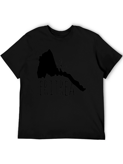 Camiseta Eritrea Mapa Negra Diseño Original