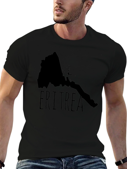 Camiseta Eritrea Mapa Negra Diseño Original