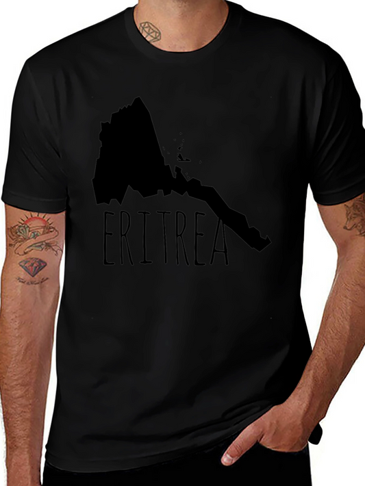 Camiseta Eritrea Mapa Negra Diseño Original