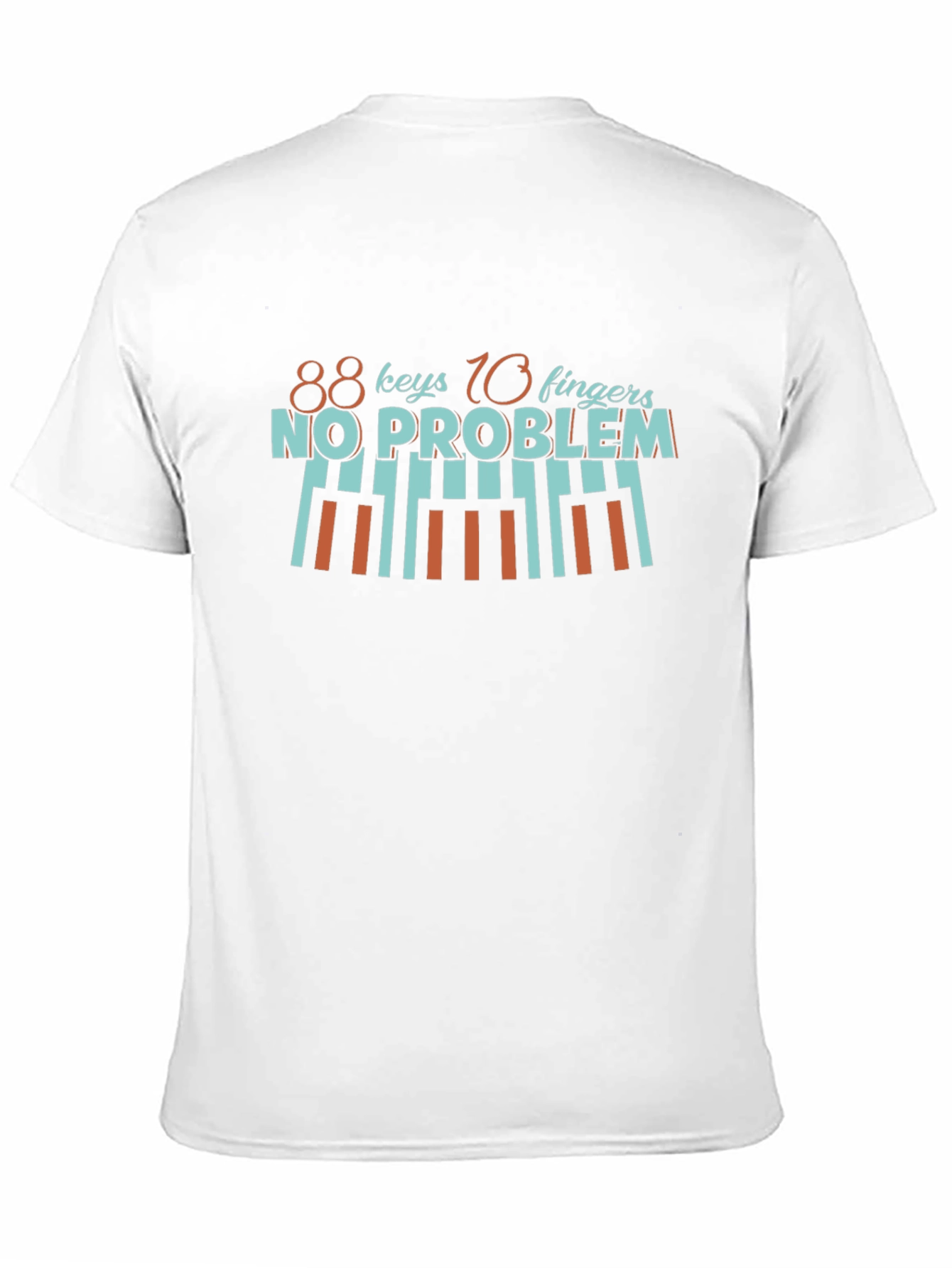 Camiseta Negra con Diseño de Piano para Músicos