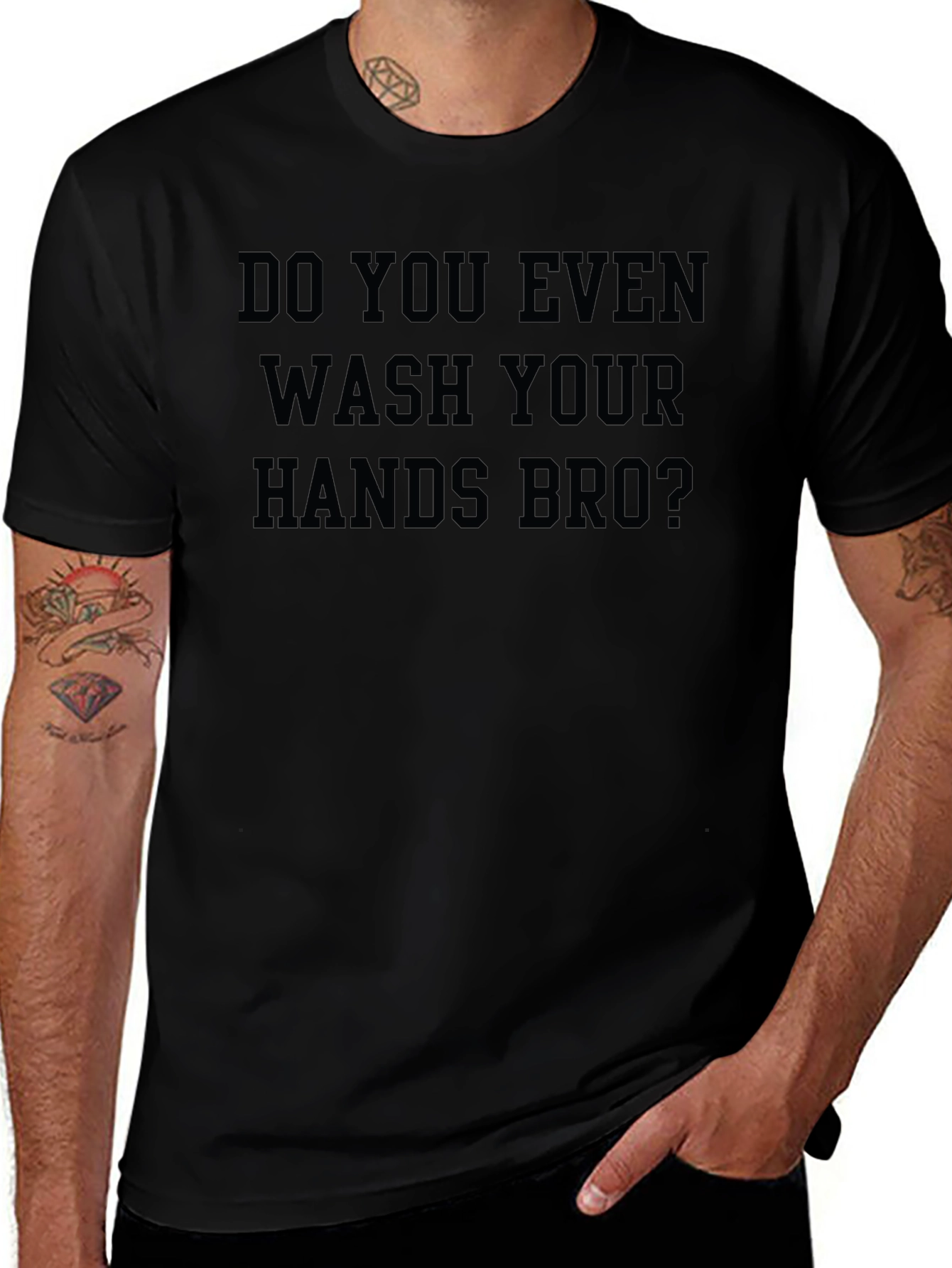 Camiseta Negra: ¿Te Lavas Las Manos Bro?