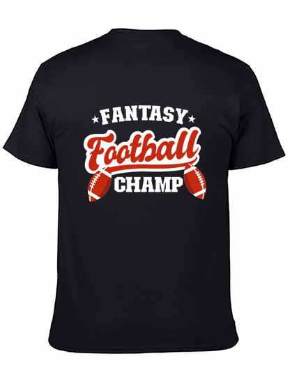 Camiseta Negra: ¡Campeón de Fútbol Fantasy!