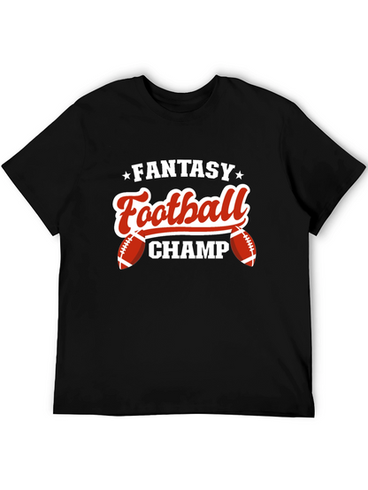 Camiseta Negra: ¡Campeón de Fútbol Fantasy!