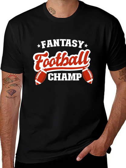 Camiseta Negra: ¡Campeón de Fútbol Fantasy!