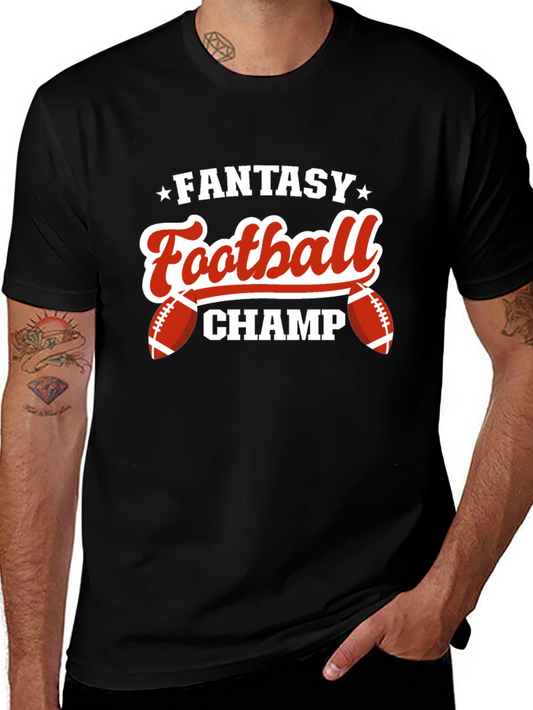Camiseta Negra: ¡Campeón de Fútbol Fantasy!