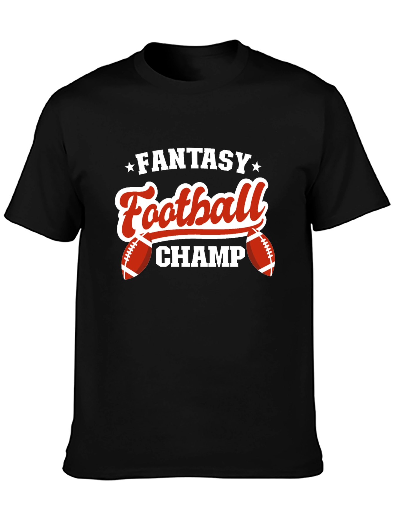 Camiseta Negra: ¡Campeón de Fútbol Fantasy!