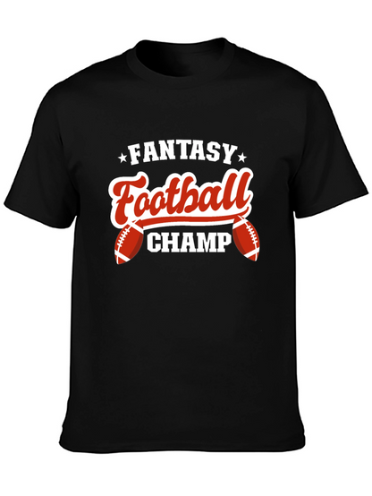 Camiseta Negra: ¡Campeón de Fútbol Fantasy!