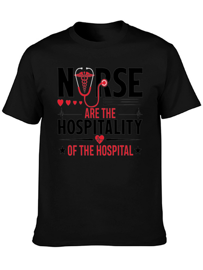 Camiseta Negra Nurse are the Hospitality