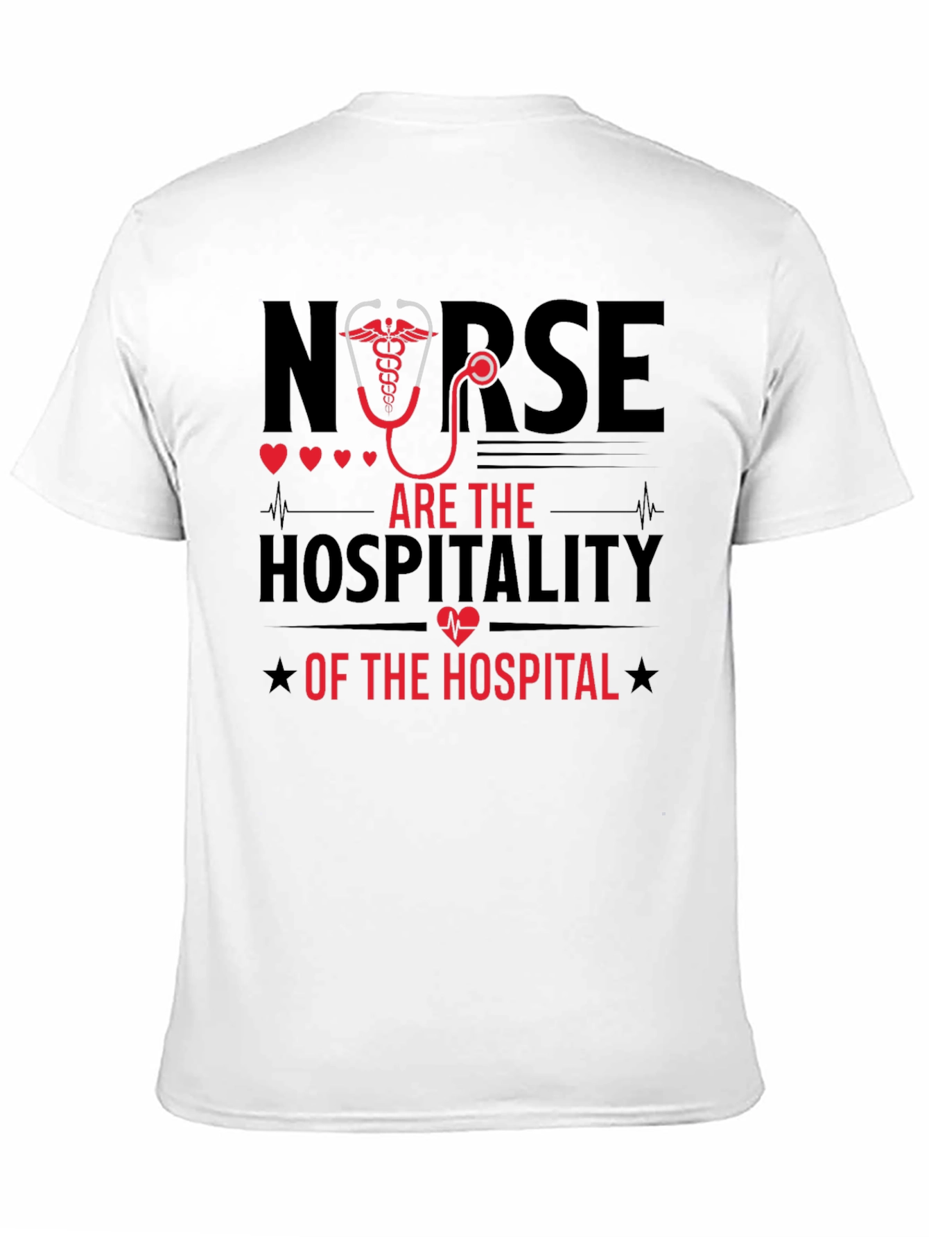 Camiseta Negra Nurse are the Hospitality