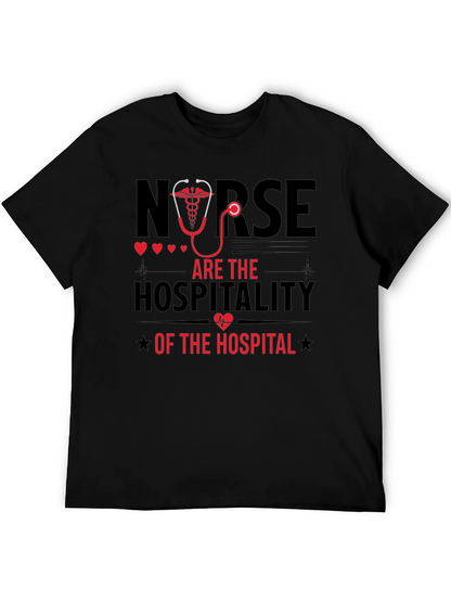 Camiseta Negra Nurse are the Hospitality