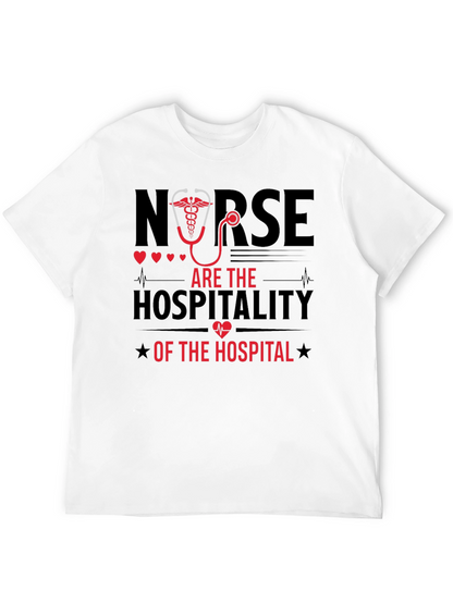 Camiseta Negra Nurse are the Hospitality