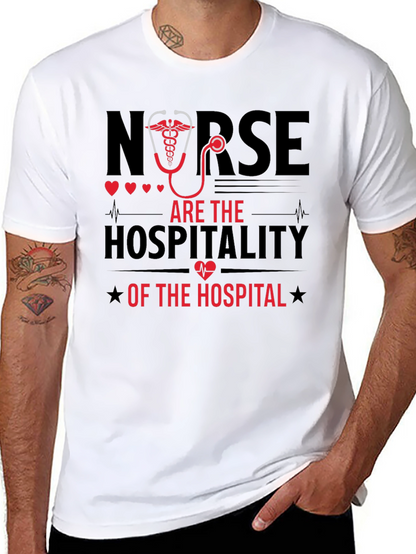 Camiseta Negra Nurse are the Hospitality