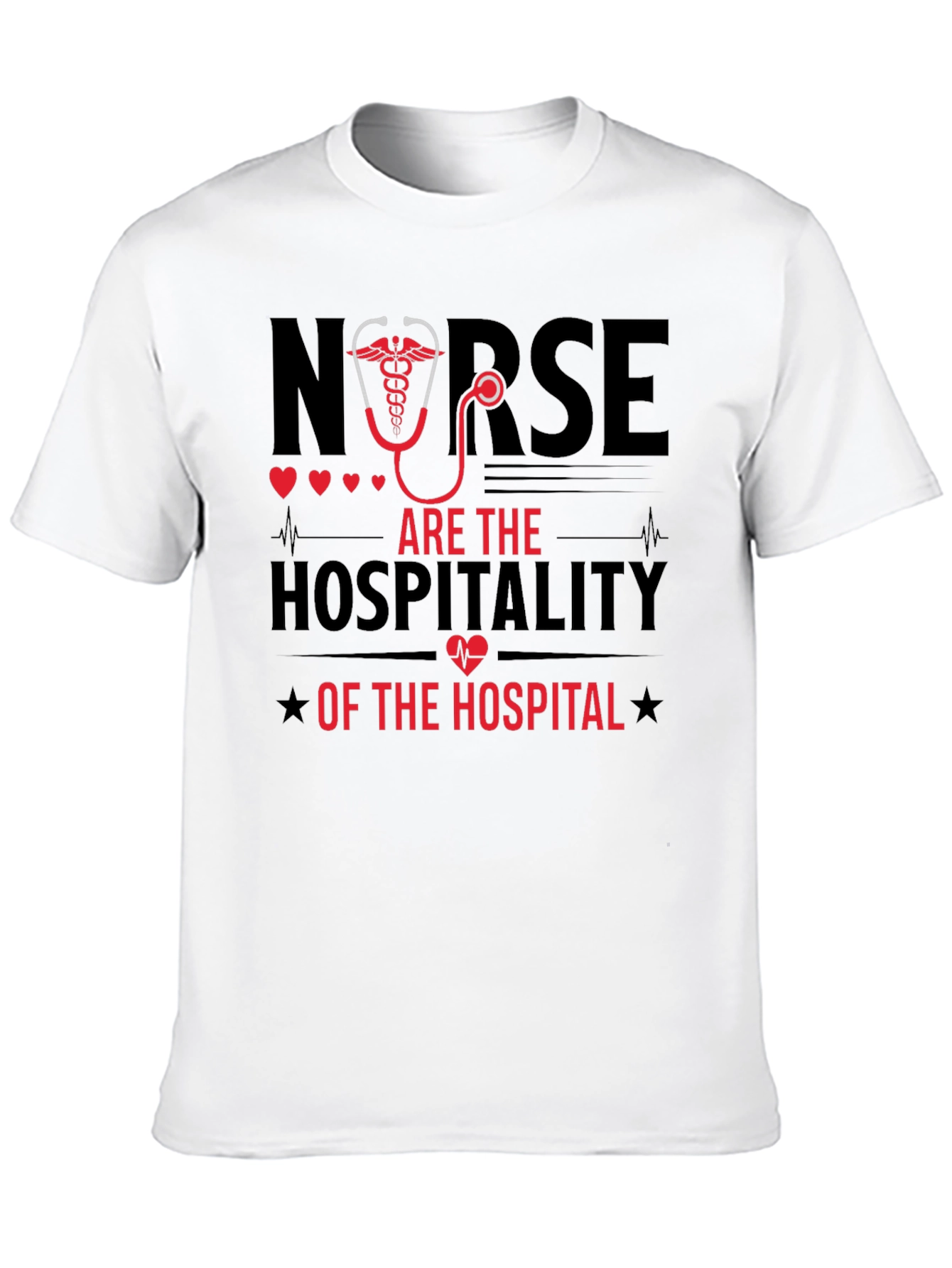 Camiseta Negra Nurse are the Hospitality