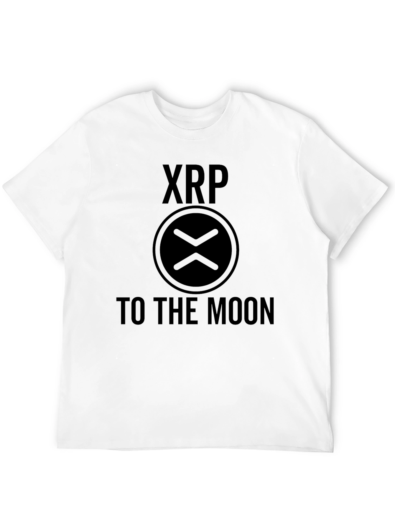 Camiseta Negra XRP To The Moon - Crypto