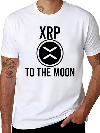 Camiseta Negra XRP To The Moon - Crypto