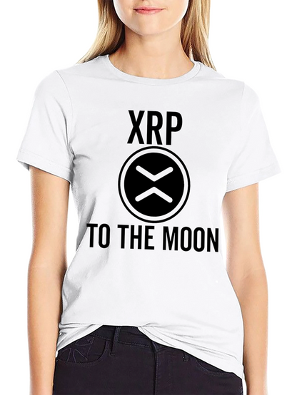 Camiseta Negra XRP To The Moon - Crypto