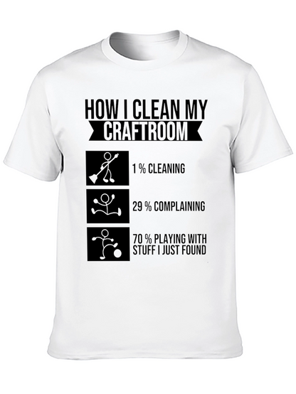 Camiseta Negra Cómo Limpio Mi Sala de Manualidades