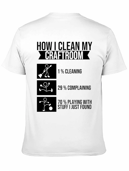 Camiseta Negra Cómo Limpio Mi Sala de Manualidades