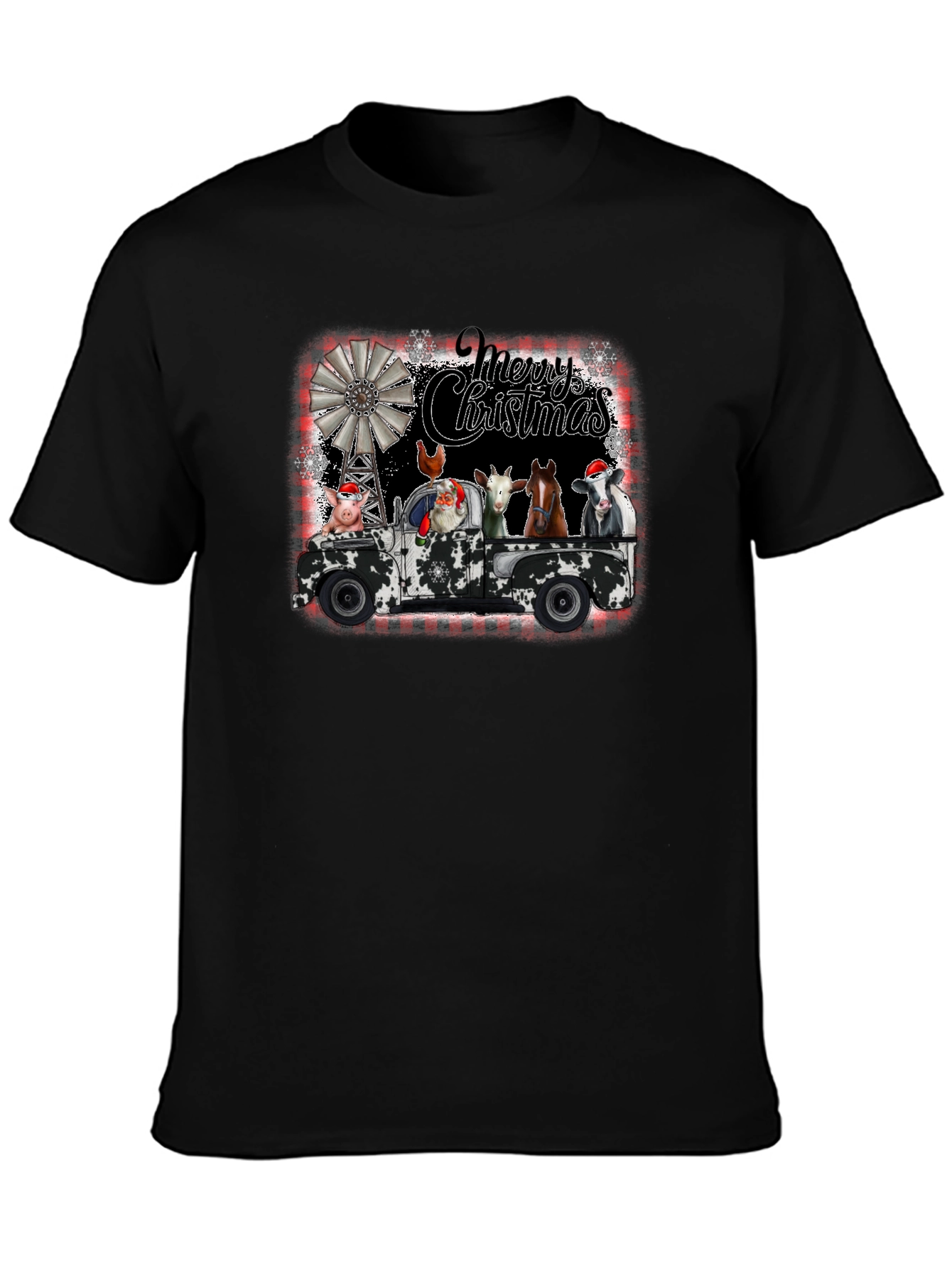 Camiseta Navideña Camión Animales de Granja