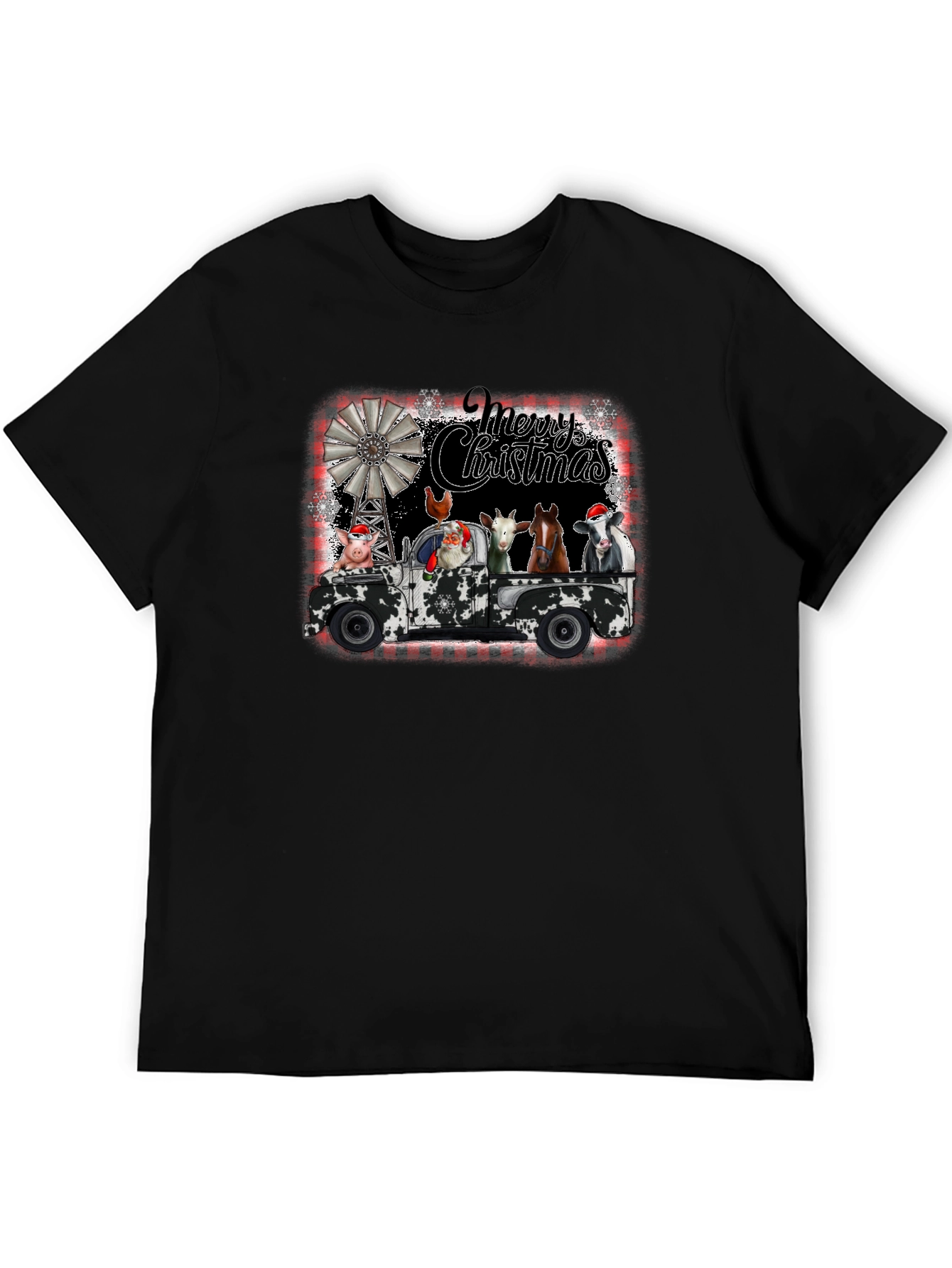 Camiseta Navideña Camión Animales de Granja