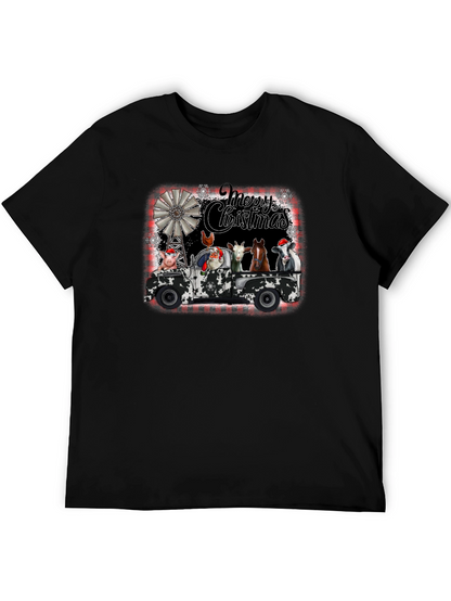 Camiseta Navideña Camión Animales de Granja