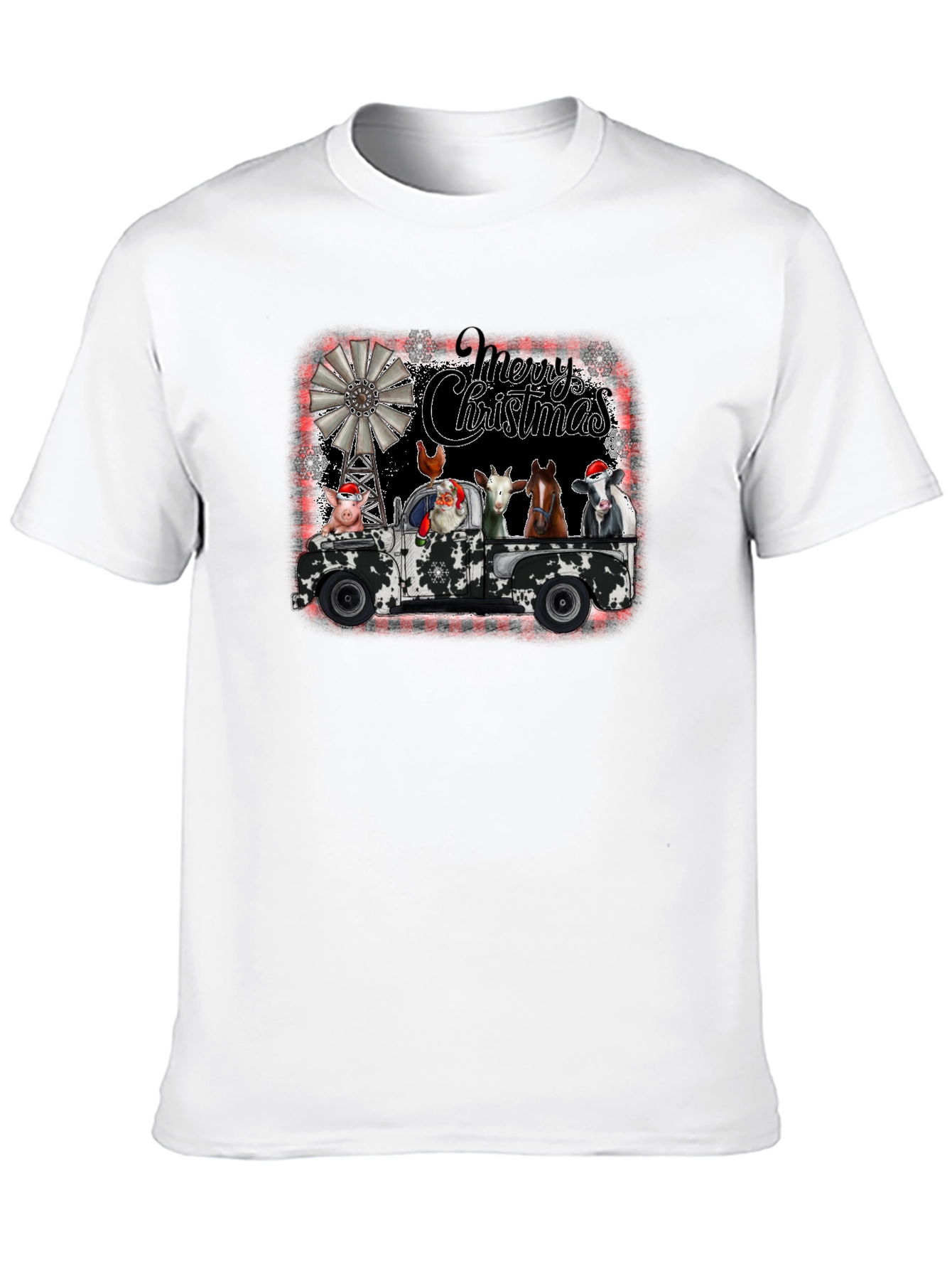 Camiseta Navideña Camión Animales de Granja