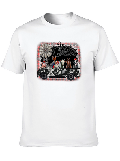 Camiseta Navideña Camión Animales de Granja