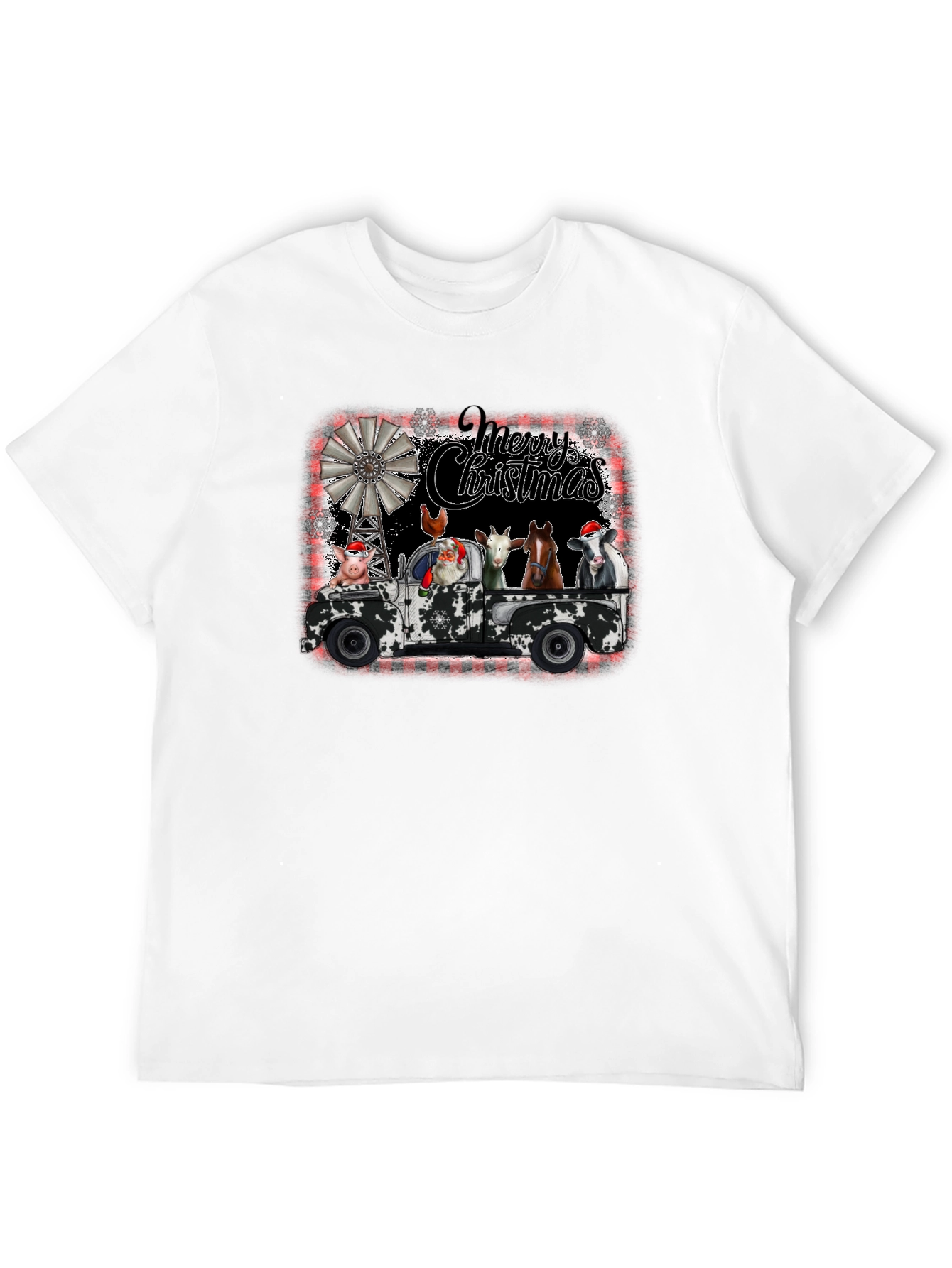 Camiseta Navideña Camión Animales de Granja