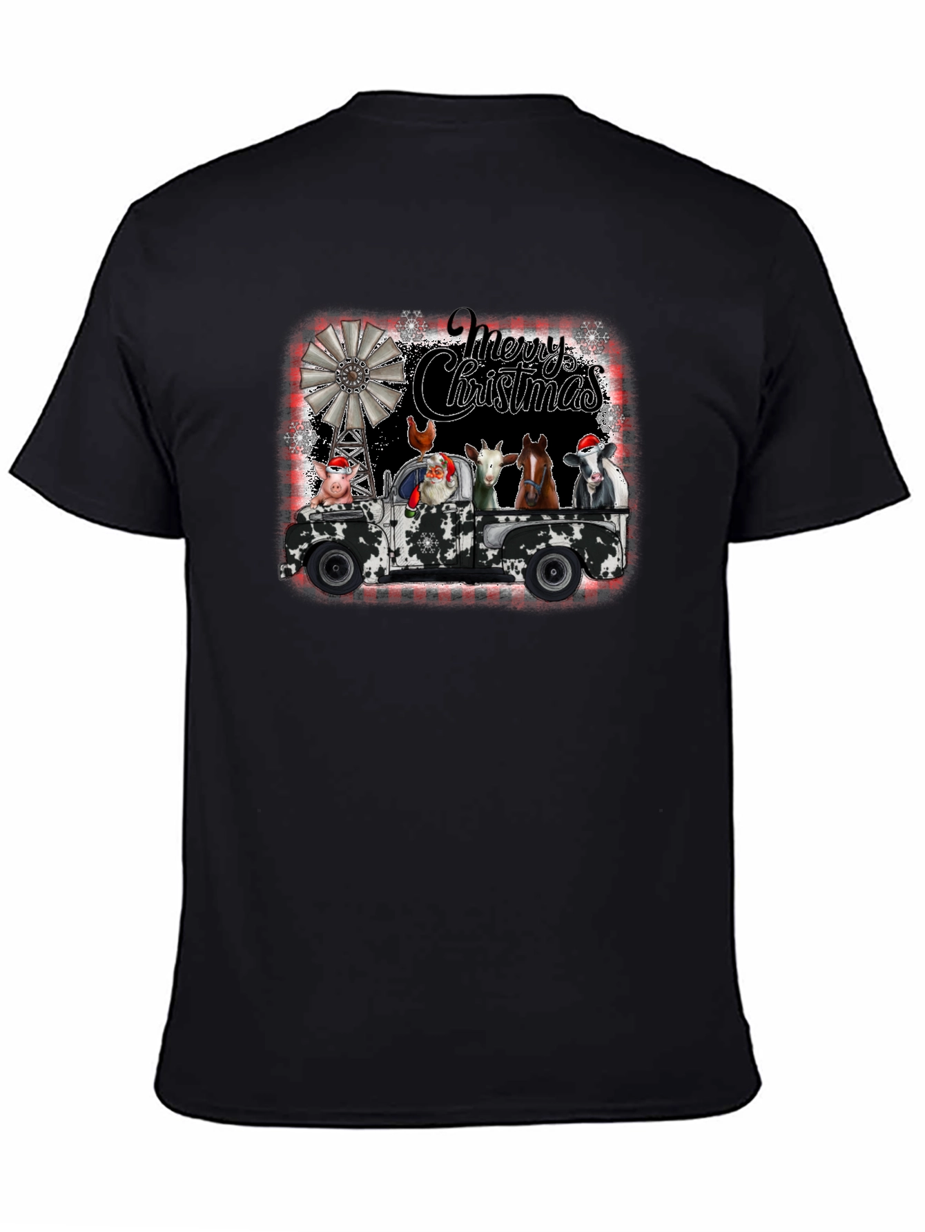 Camiseta Navideña Camión Animales de Granja