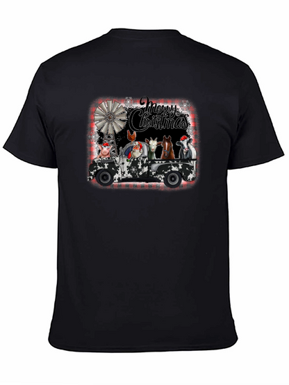 Camiseta Navideña Camión Animales de Granja
