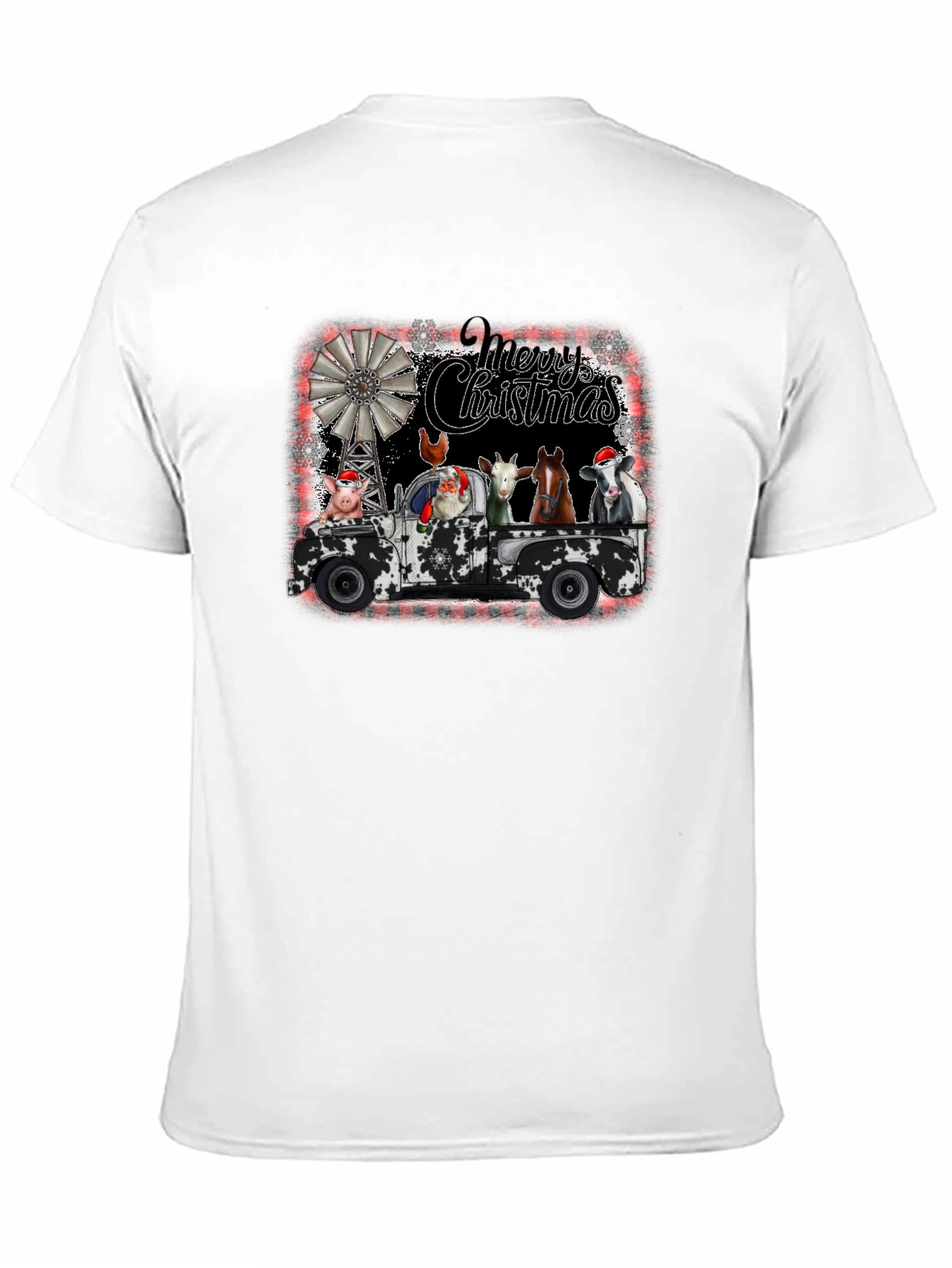 Camiseta Navideña Camión Animales de Granja