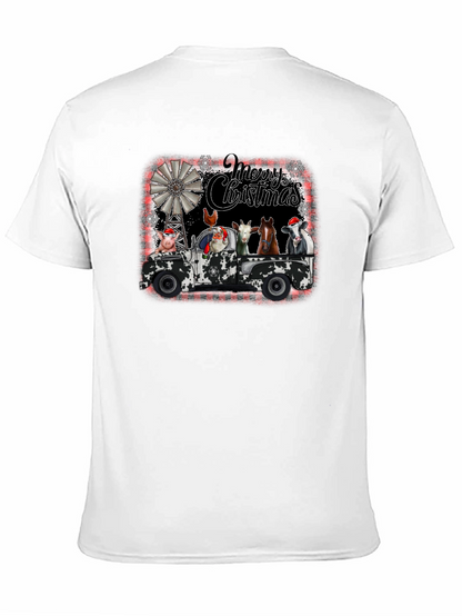 Camiseta Navideña Camión Animales de Granja