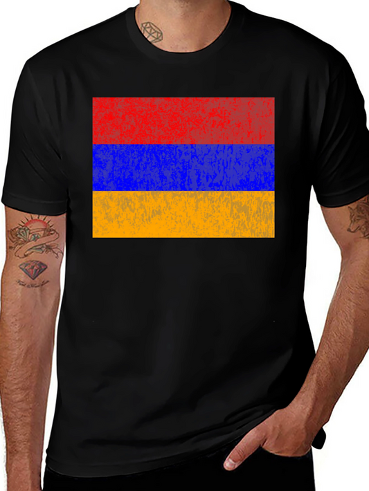 Camiseta Armenia Bandera Retro Hombre