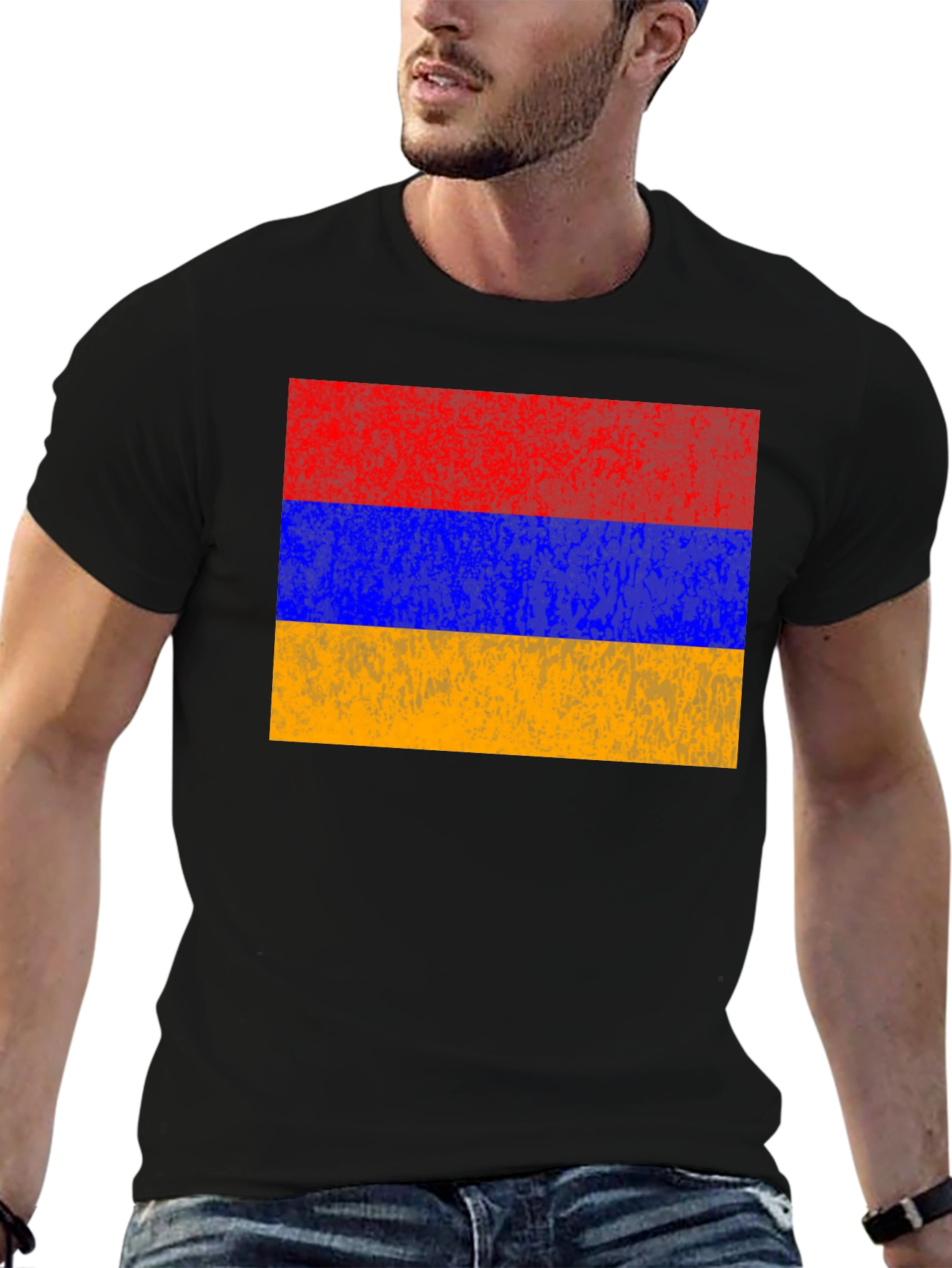 Camiseta Armenia Bandera Retro Hombre