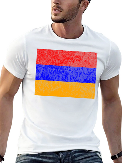 Camiseta Armenia Bandera Retro Hombre